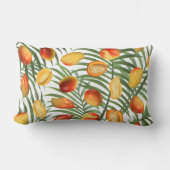 ヴィンテージ マンゴー & グリーン 夏の模様 ランバークッション (正面)