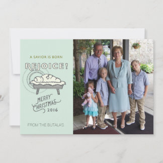 ヴィンテージ・マンジャーの宗教写真クリスマスカード シーズンカード