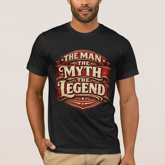 ヴィンテージ・マン・伝説・レジェンド 父の日 Tシャツ (正面)