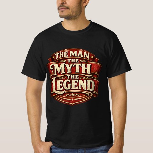 ヴィンテージ マン・伝説・レジェンド 父の日 Tシャツ (正面)