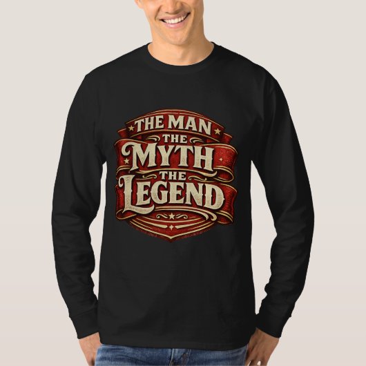 ヴィンテージ・マン・伝説・レジェンド 父の日 Tシャツ (正面)