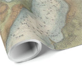 ヴィンテージ・マーサのヴィンヤード・ホームズのホールマップ（1847年） ラッピングペーパー (ロールコーナー)