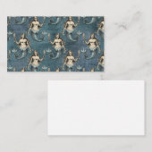 ヴィンテージ·マーメイド·シー·ビチューズ·海·ブルー·カラー 名刺 (正面/裏面)