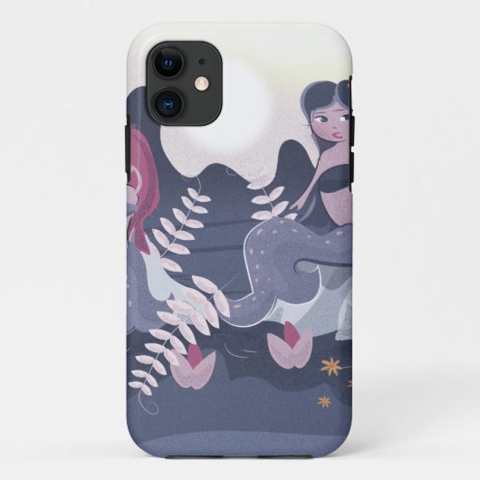 ヴィンテージ マーメイド プリント Case-Mate iPhoneケース (裏面)
