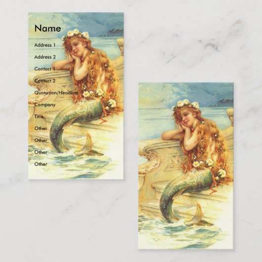 ヴィンテージ·マーメイド 名刺 (正面/裏面)