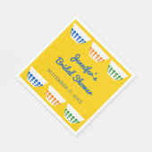 ヴィンテージ ミキシング ボウル カスタム ブライダル シャワー スタンダードランチョンナプキン (角)