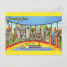 ヴィンテージ ミシシッピ グリーティング ポストカード