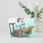 ヴィンテージ ミシン ポストカード (スタンド正面)