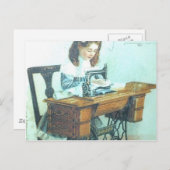 ヴィンテージ ミシン ポストカード (正面/裏面)