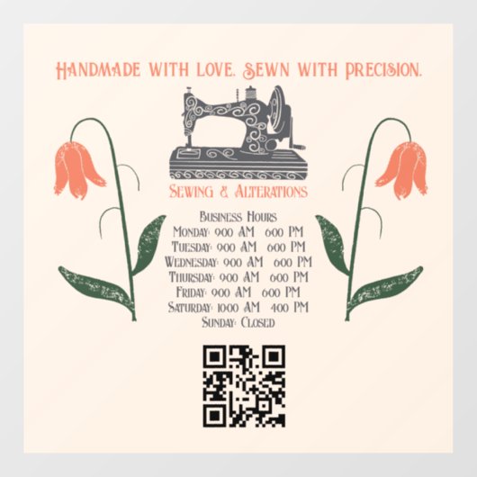 ヴィンテージ ミシン 縫製士 ウィンドウサイン (シート)