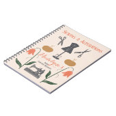 ヴィンテージ ミシン 縫製士 裁縫師 ノートブック (左側)