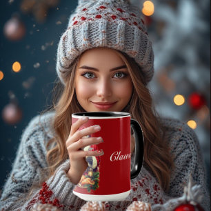 ヴィンテージ ミスター&ミセス クラウス クリスマス カップル 新婚 マグカップ