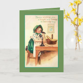 ヴィンテージ・ミス・オン・フォン カード (黄色い花)