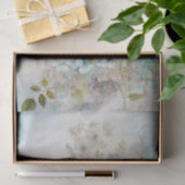 ヴィンテージ ミックスメディア ブルー、ピンク、ホワイト フラワー 薄葉紙 (ギフト)