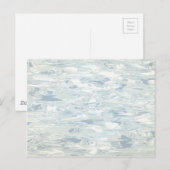 ヴィンテージ ミッドセンチュリー ブルー レトロ キッチン リノリウム ポストカード (正面/裏面)