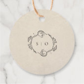 ヴィンテージ ミニマリスト ウェディング フェイバー タグ (裏面)