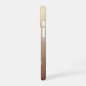 ヴィンテージ ミニマル カプチーノ iPhone 16ケース (左側面)