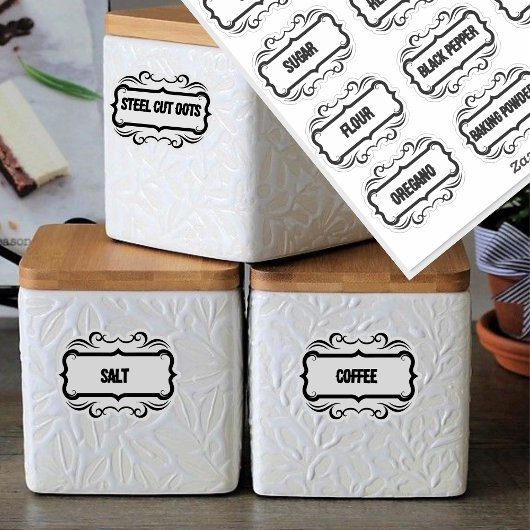 ヴィンテージ ミニマル キッチン&パントリー 収納ラベル シール