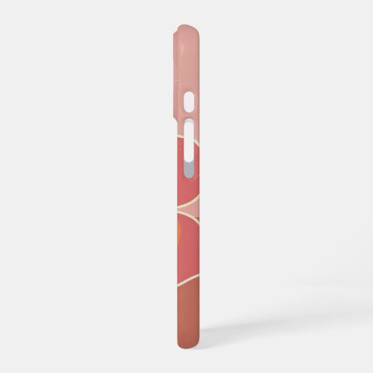 ヴィンテージ ミニマル ハイビスカス iPhone 16ケース (左側面)