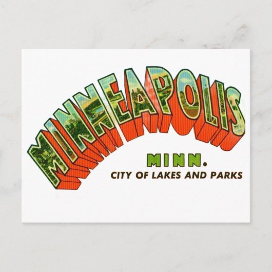 ヴィンテージ ミネアポリス ポストカード (正面)
