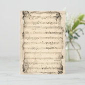 ヴィンテージ ミュージカル ノーツ 招待状の背景 | アンティーク 招待状 (スタンド正面)