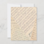 ヴィンテージ ミュージカル フローラル ブランチ & バブル ご招待 招待状 (裏面)