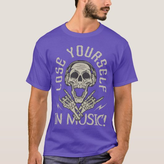 ヴィンテージ ミュージックに没頭 Tシャツ (正面)