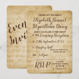 ヴィンテージ・ミュージック・イブニング招待状 招待状