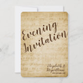 ヴィンテージ ミュージック イブニング インビテーション (裏面)