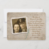 ヴィンテージ ミュージック ウェディング ヴァウ リニューアル 招待状 (正面)