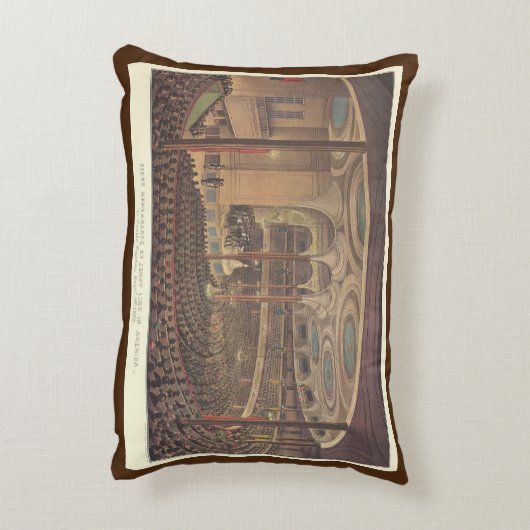 ヴィンテージ ミュージック、ジェニー リンド、スウェーデン出身のオペラ歌手 アクセントクッション (裏面(縦))