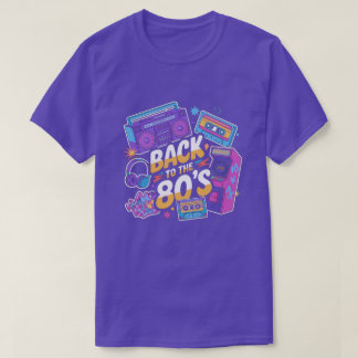 ヴィンテージ ミュージック テイク ミー バック トゥ ザ 80s tシャツ