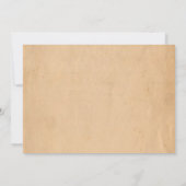 ヴィンテージ ミュージック ノーツ ミュージカル ベビー シャワー 招待状 (裏面)