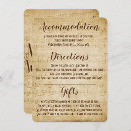 ヴィンテージ ミュージック 封筒カード 招待状