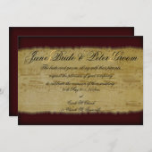 ヴィンテージ ミュージック 招待状 (正面/裏面)