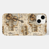 ヴィンテージ ミュージック Case-Mate iPhoneケース (裏面 (横))