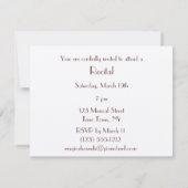 ヴィンテージ·ミユニセックスュージック·リサイタル·招待状 招待状 (裏面)