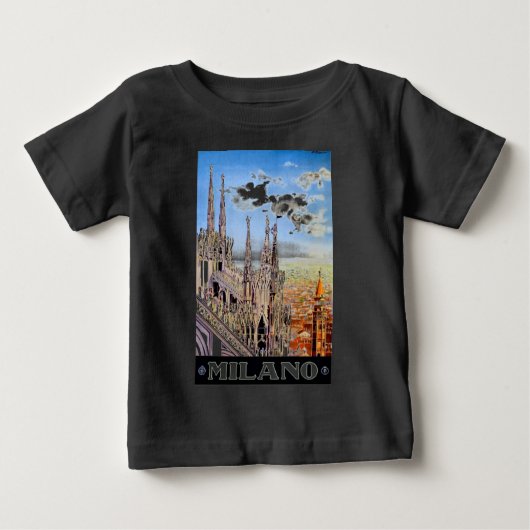 ヴィンテージ ミラノ トラベル ベビーTシャツ (正面)