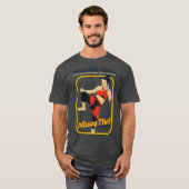 ヴィンテージ ムエタイ ボクシング ガール Tシャツ (正面フル)
