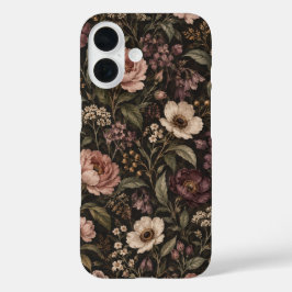 ヴィンテージ・ムーディー・ワイルドフラワー・フォンケース iPhone 16ケース
