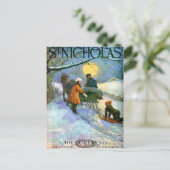 ヴィンテージ「ムーンライトそり」カバーアート葉書 ポストカード (スタンド正面)