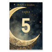 ヴィンテージ・ムーン・アンド・スターズ結婚・シテリア テーブルナンバー (正面)