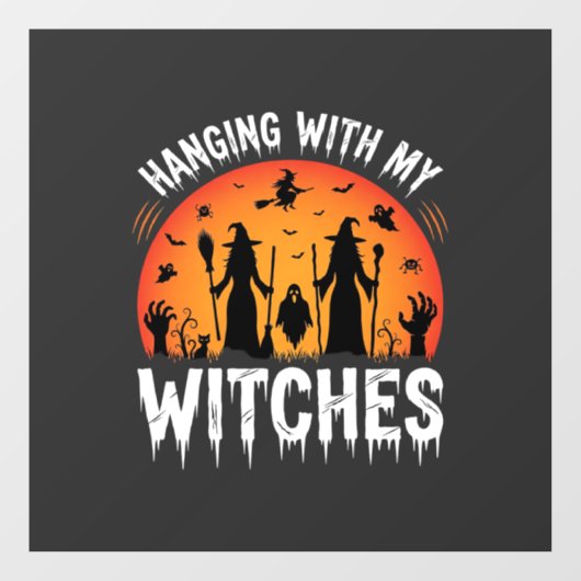 ヴィンテージ・ムーン・ウィッチーズとハロウィーンを楽しむ ウィンドウサイン (シート)