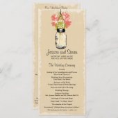 ヴィンテージ・メイソン・ジャー・ワイルドフラワープログラム プログラム (正面/裏面)