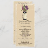 ヴィンテージ・メイソン・ジャー・ワイルドフラワープログラム プログラム (正面/裏面)