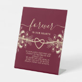 ヴィンテージ メモリアル テーブル ペデスタル サイン (正面)