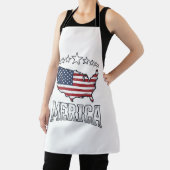 ヴィンテージ メリカ 愛国旗 マップ Tシャツ デザイン 1 エプロン (インサイチュ)