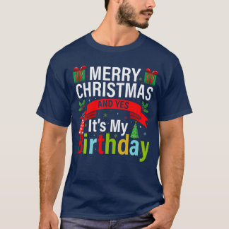 ヴィンテージ メリークリスマス＆イエスハッピーバースデー Tシャツ