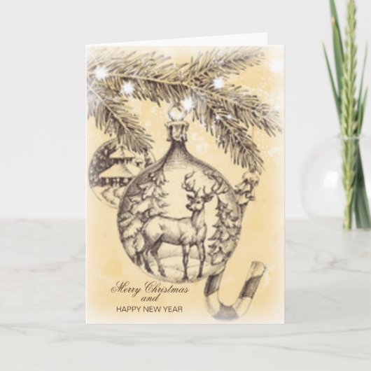ヴィンテージ メリークリスマス カード (正面)