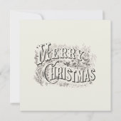 ヴィンテージ「メリークリスマス」クリスマスグリーティングカード (裏面)